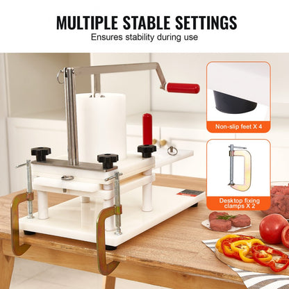 HR-130L-50MM*6-100MM - Efficient Burger Patty Maker for 6-7 Patties at Once