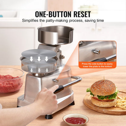 JKH-130 - Heavy-Duty 5-Inch Burger Patty Maker for Busy Kitchens