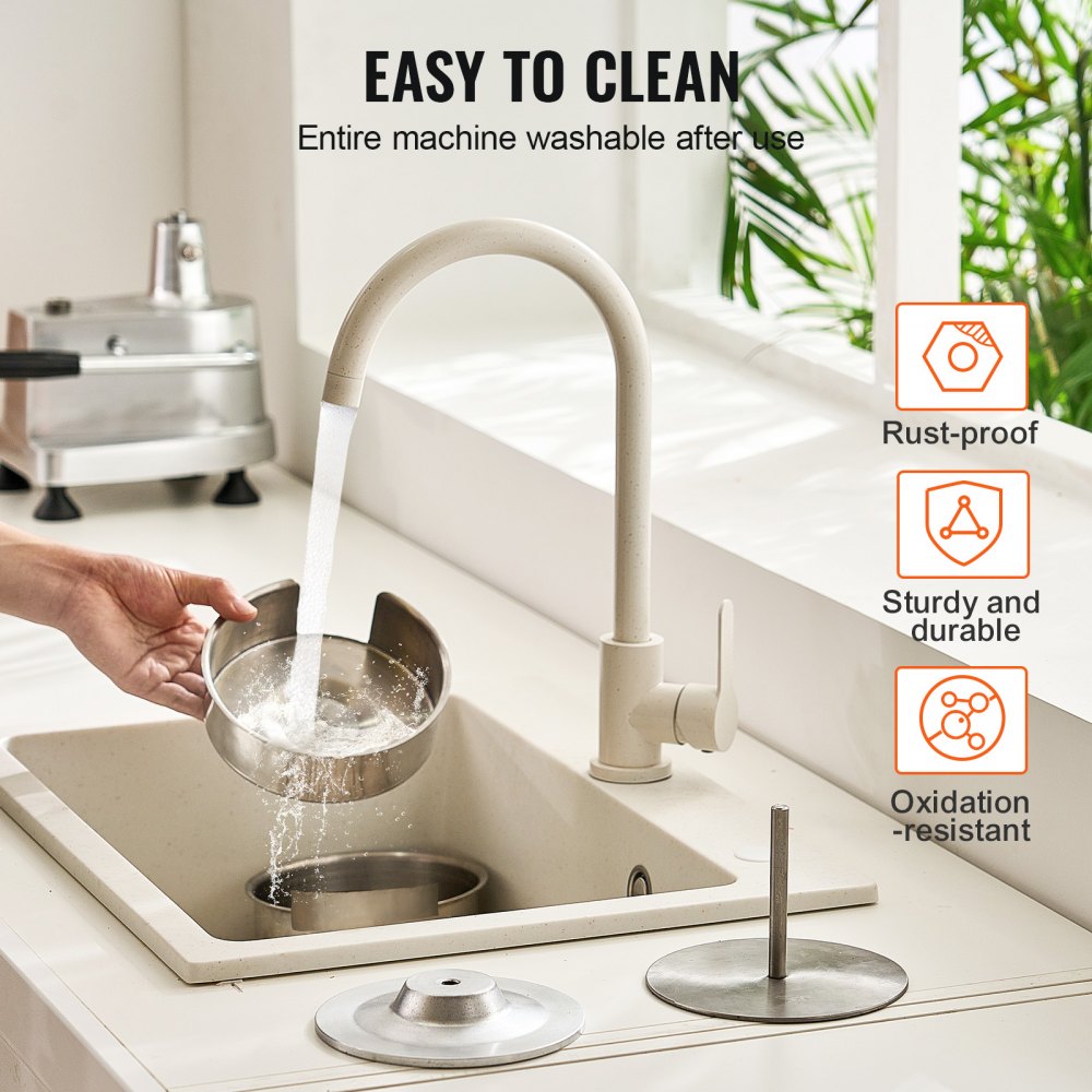 JKH100130150 - Efficient Stainless Steel Burger Patty Maker, 100+ Patties/Hour