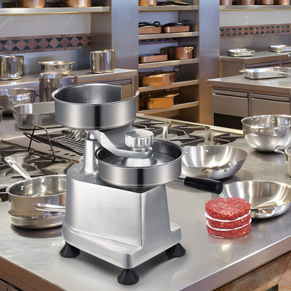 JKH100130150 - Efficient Stainless Steel Burger Patty Maker, 100+ Patties/Hour