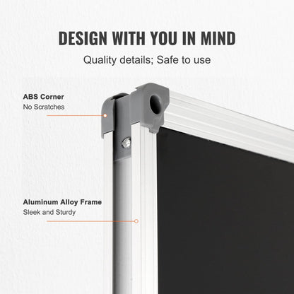 A01B-100175 - 70 x 40 Inch VEVOR Blackboard for Classrooms & Offices