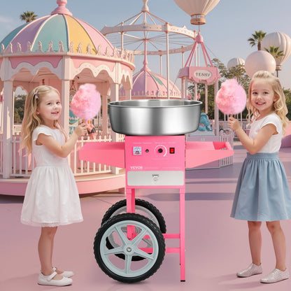 MHTJJPHCO1-S - 1000W Cotton Candy Machine with Cart and Candy Box