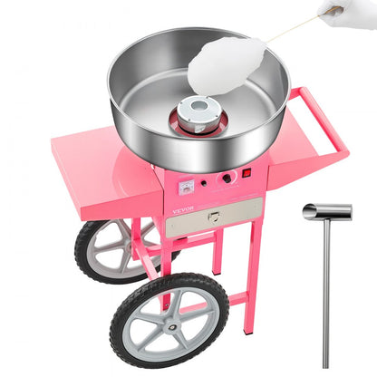 MHTJJPHCO1-S - 1000W Cotton Candy Machine with Cart and Candy Box