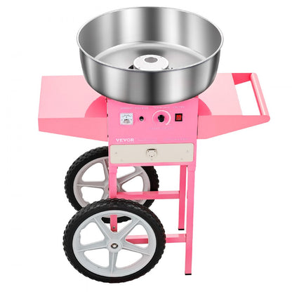 MHTJJPHCO1-S - 1000W Cotton Candy Machine with Cart and Candy Box