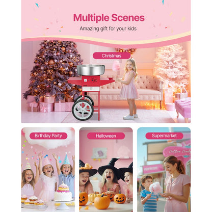 MHTJJPHCO1-S - 1000W Cotton Candy Maker with Large Bowl & Easy Operation