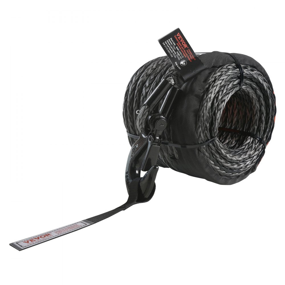 JLWR9.5-26 - 3/8" x 85' Durable Synthetic Winch Rope, 26,500 lbs Strength