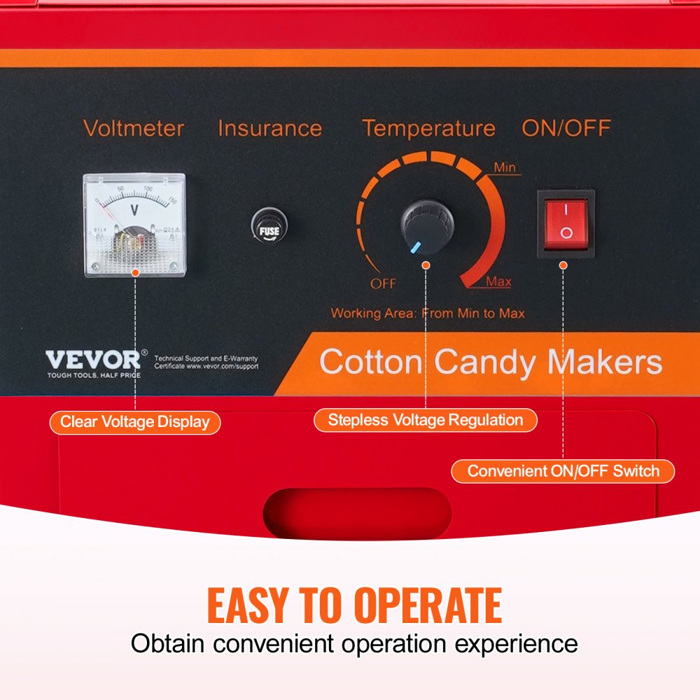 MHTJJPHC01 - High Efficiency Electric Cotton Candy Machine for Events