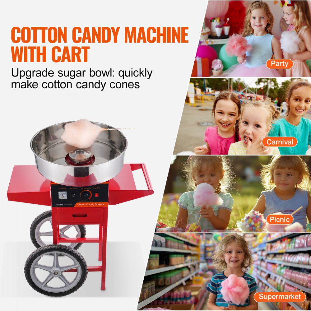 MHTJJPHC01 - High Efficiency Electric Cotton Candy Machine for Events