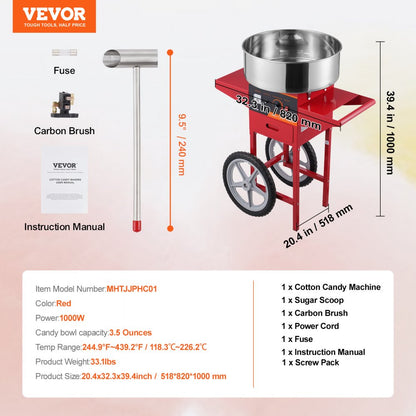 MHTJJPHC01 - High Efficiency Electric Cotton Candy Machine for Events