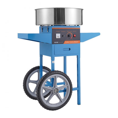 MHTJJPHC01 - 1000W Portable Cotton Candy Machine with Cart, 6 Cones/Minute