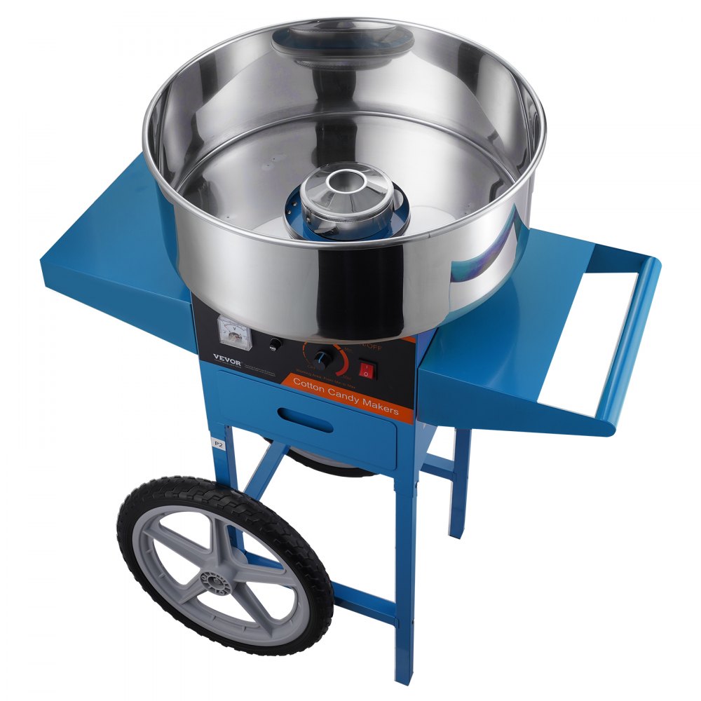 MHTJJPHC01 - 1000W Portable Cotton Candy Machine with Cart, 6 Cones/Minute