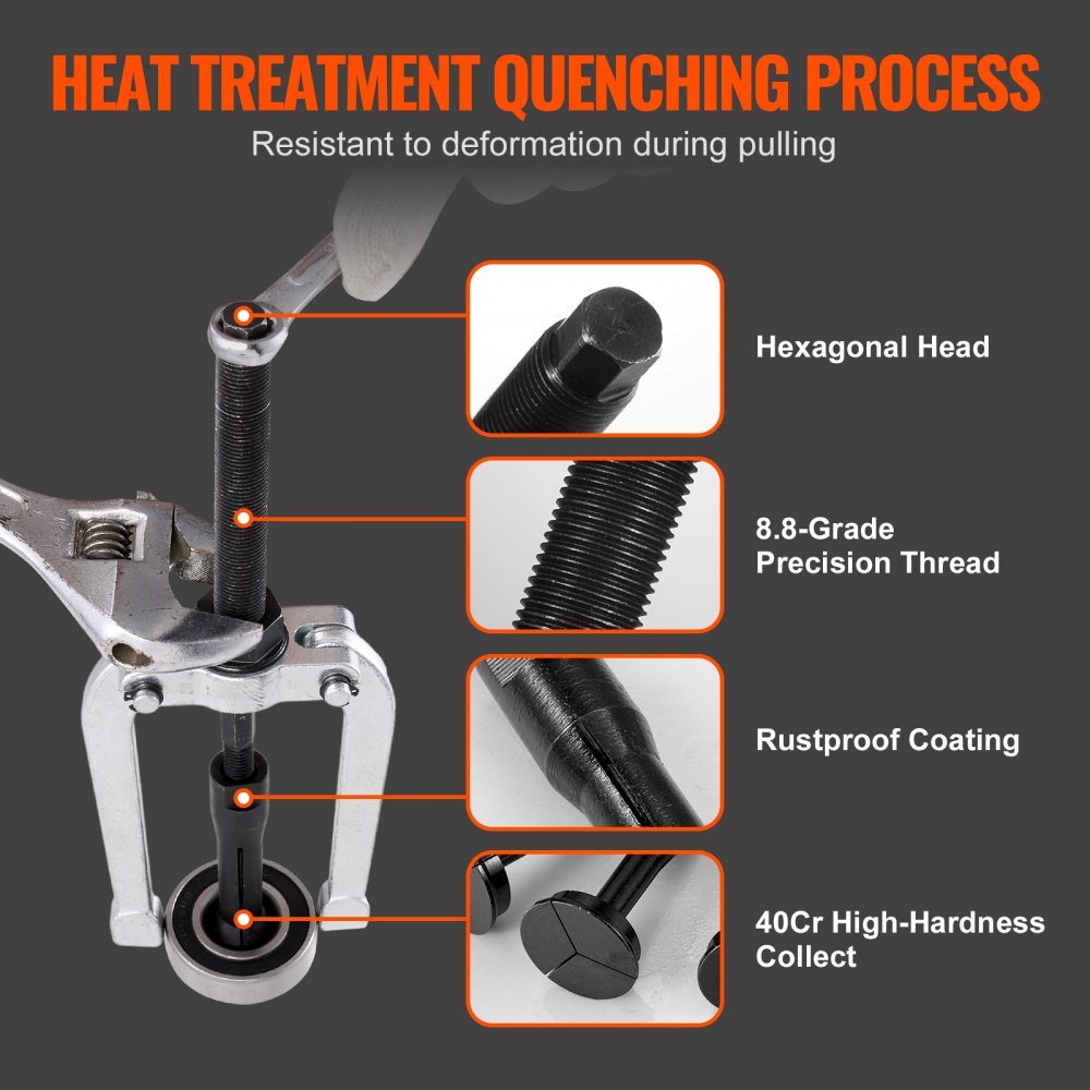 ZX-J022 - 16-in-1 Bearing Puller Set with Durable Cr40 Steel Components