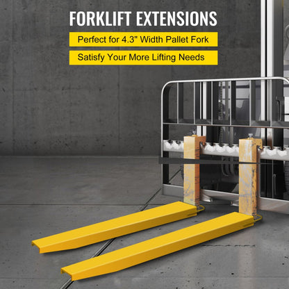 72 x 5" Fork Extension - Heavy-Duty Steel Fork Extensions for Enhanced Lifting Capacity
