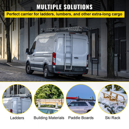 SYZ-00101 - Adjustable Steel Ladder Rack for Vans, 46.5"-68.1" Length