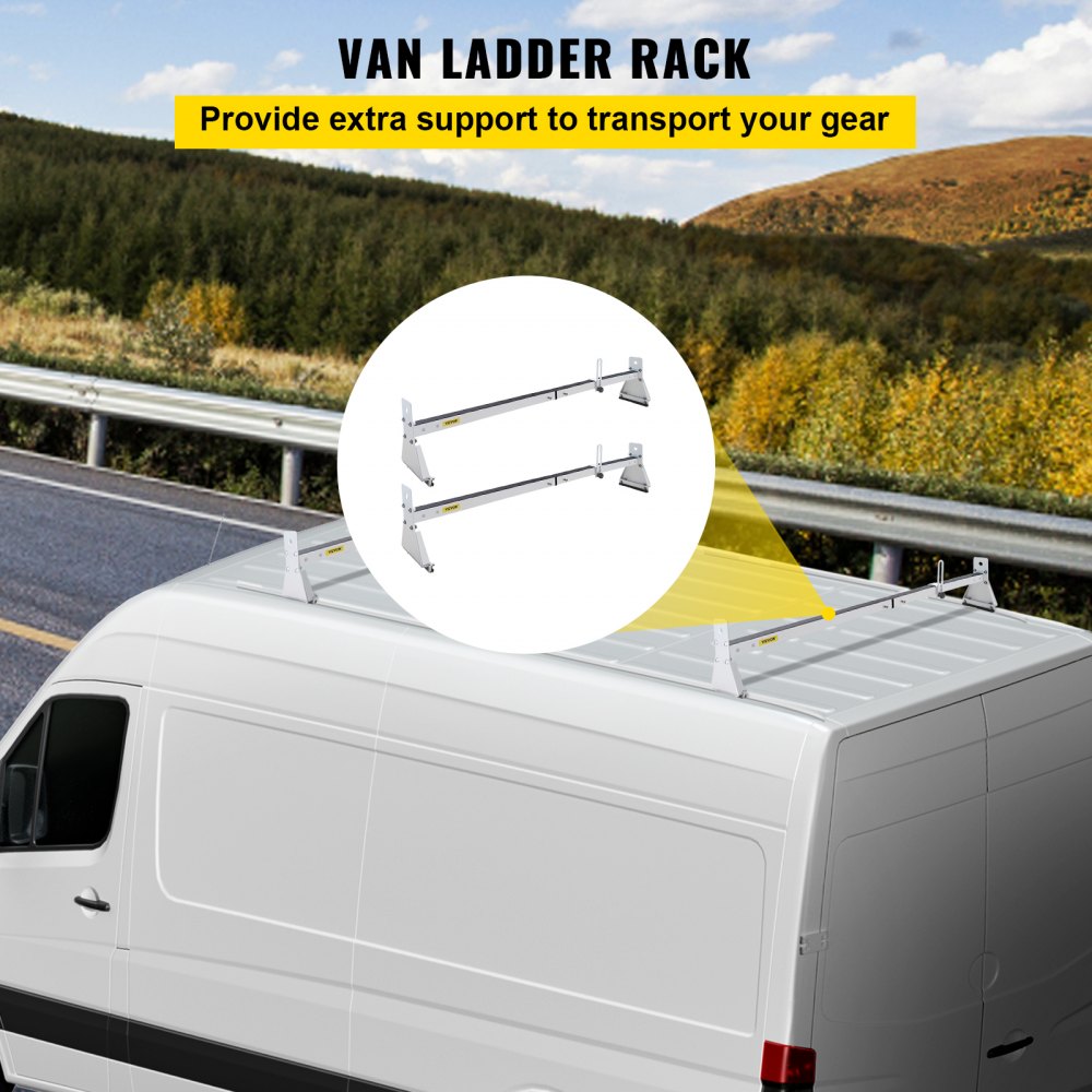 SYZ-00108 - Adjustable Steel Roof Rack for Vans, 331 LBS Capacity