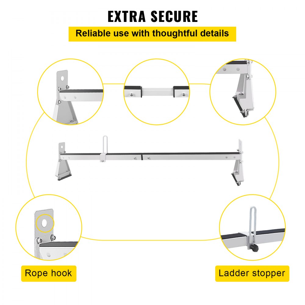 SYZ-00108 - Adjustable Steel Roof Rack for Vans, 331 LBS Capacity