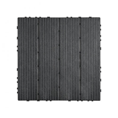 ALSL300-300-54(SH) - Waterproof 11.6" Dark Grey Interlocking Deck Tiles, 54 Pack
