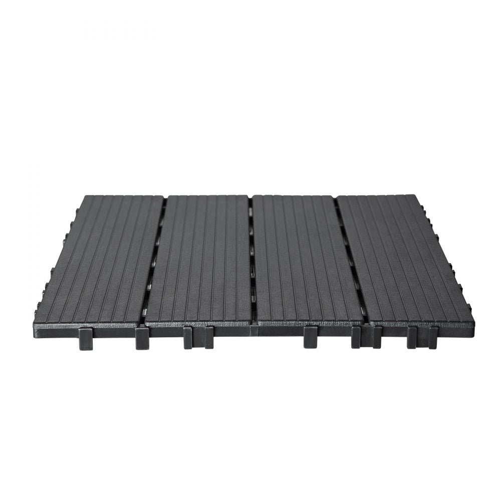 ALSL300-300-54(SH) - Waterproof 11.6" Dark Grey Interlocking Deck Tiles, 54 Pack