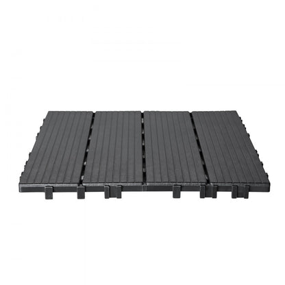 ALSL300-300-54(SH) - Waterproof 11.6" Dark Grey Interlocking Deck Tiles, 54 Pack