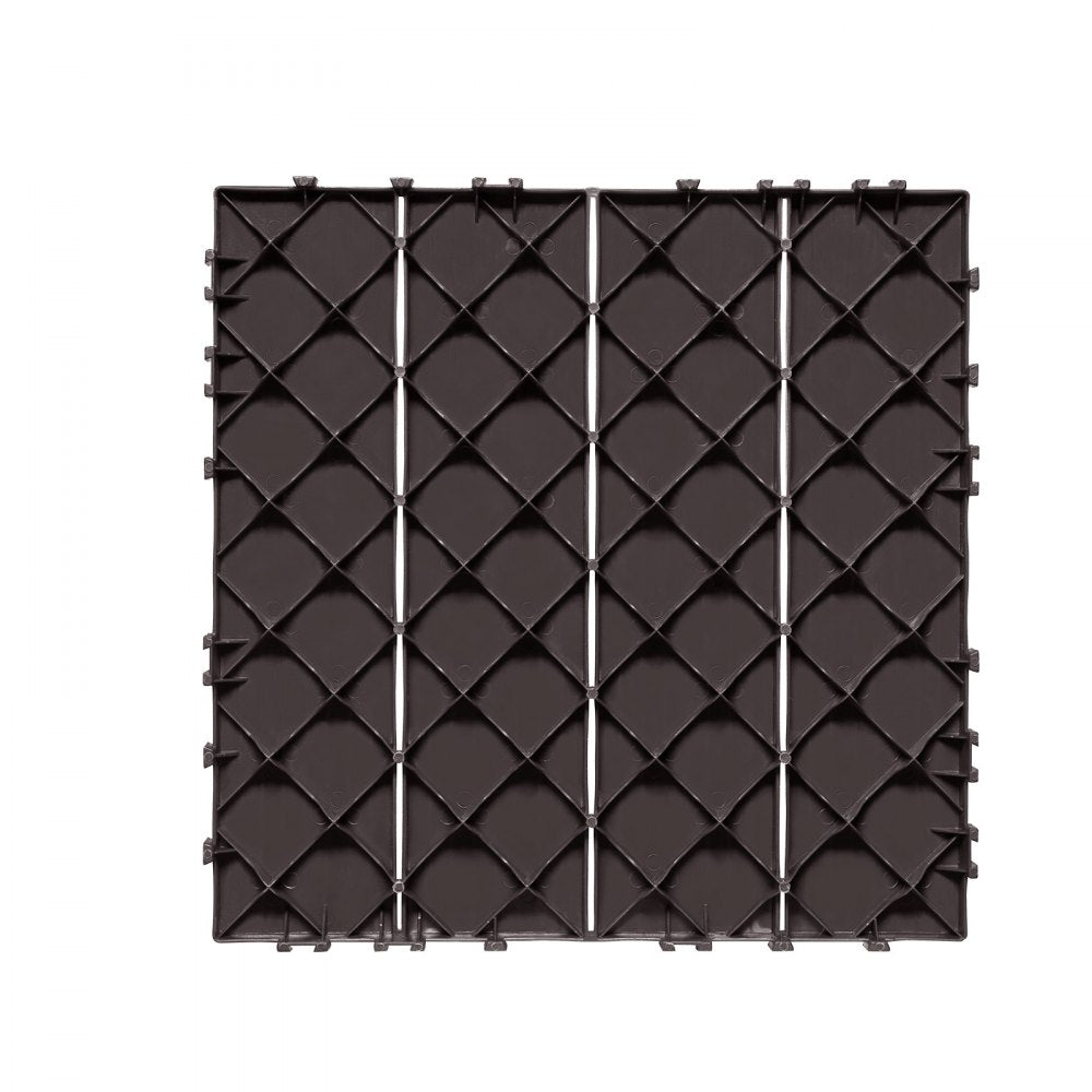 ALSL300-300-10(sz) - Dark Brown Waterproof Interlocking Deck Tiles, Easy Installation