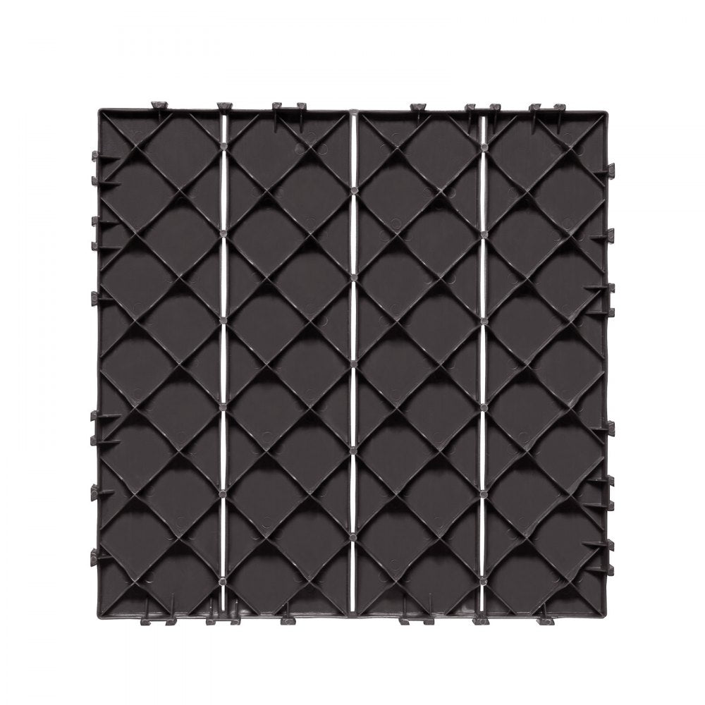 ALSL300-300-36(sz) - 12"x12" Waterproof Interlocking Deck Tiles - Dark Brown 36 Pack