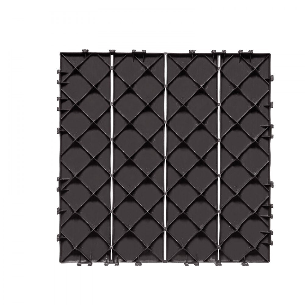 ALSL300-300-54(sz) - 11.6" Waterproof Interlocking Deck Tiles in Dark Brown