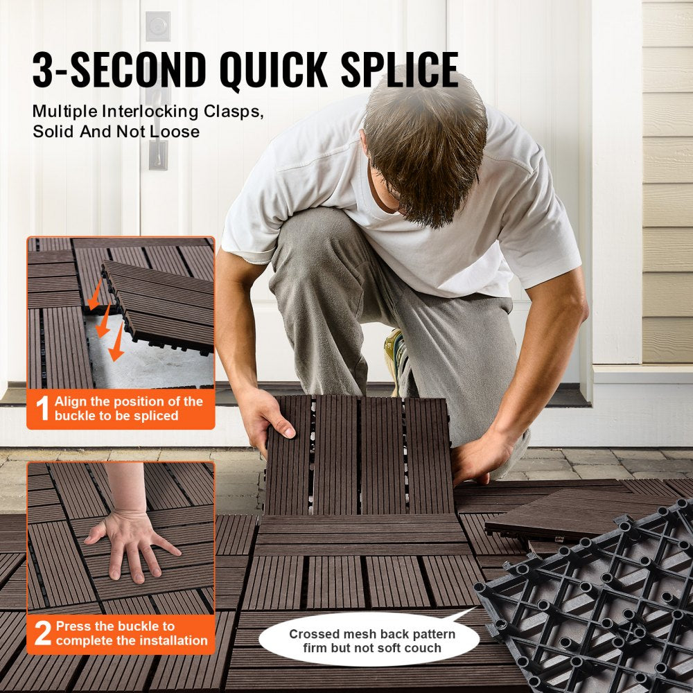 ALSM300-300-27(SZ) - 27 Tile Interlocking Outdoor Flooring, 11.6" x 11.6"