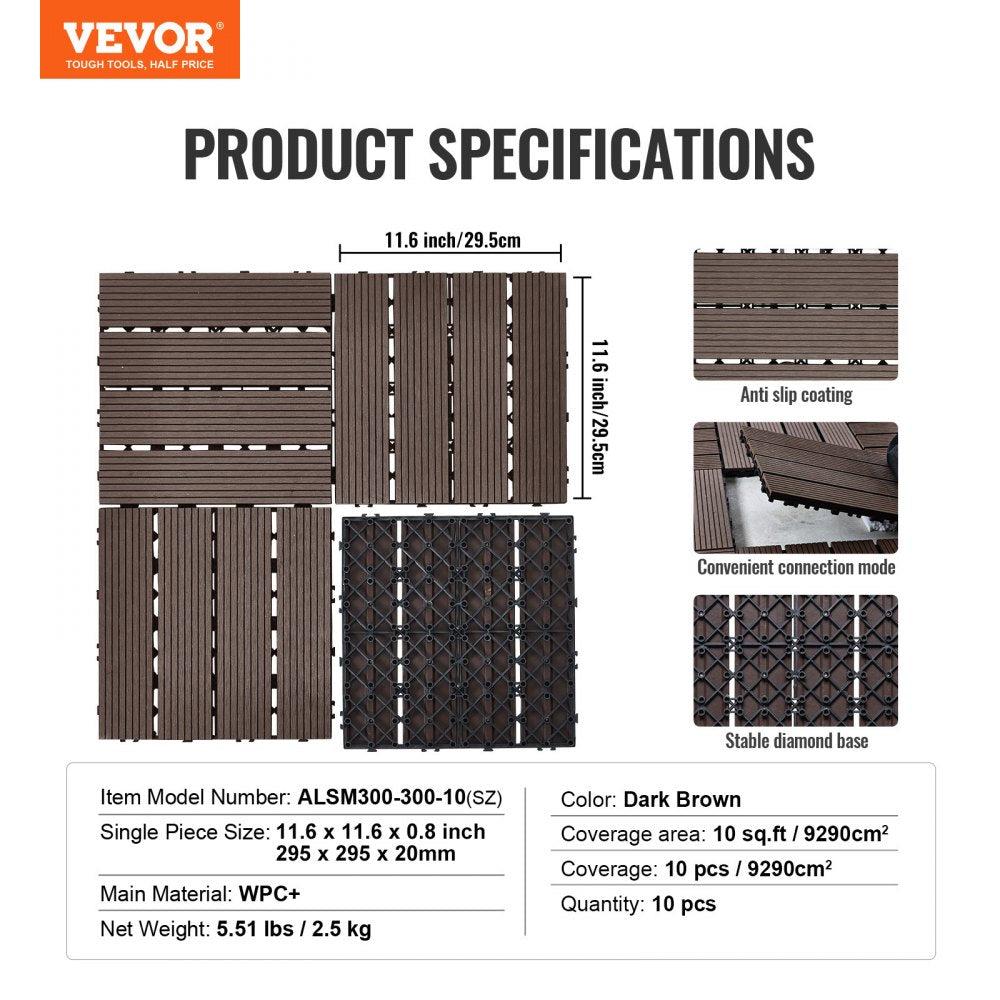 ALSM300-300-10(SZ) - Waterproof Interlocking 11.6" Tiles for Stylish Flooring