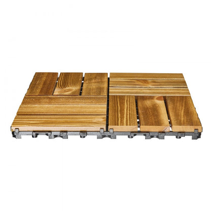 ALZM300-300-10 - Waterproof Interlocking Wood Tiles 11.6" x 11.6" for Versatile Flooring