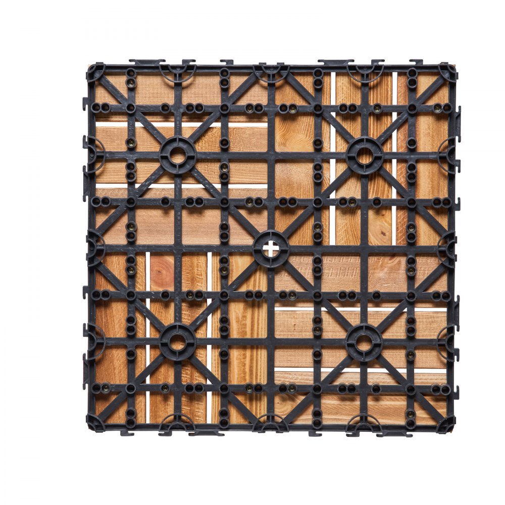 ALZM300-300-10 - Waterproof Interlocking Wood Tiles 11.6" x 11.6" for Versatile Flooring
