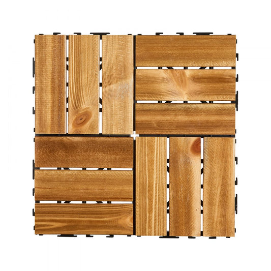 ALZM300-300-27 - Water-Resistant Interlocking Wood Deck Tiles for Easy Installation