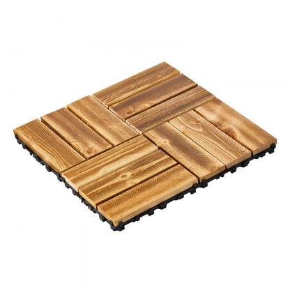 ALZM300-300-27 - Water-Resistant Interlocking Wood Deck Tiles for Easy Installation