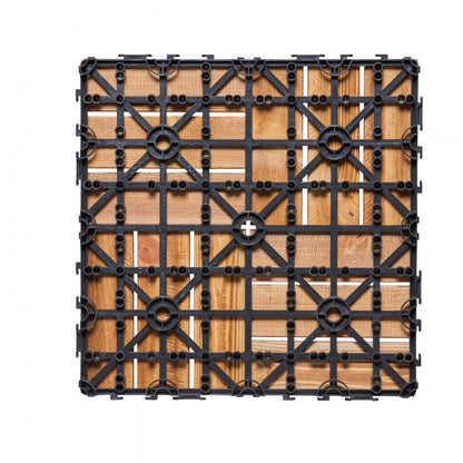 ALZM300-300-27 - Water-Resistant Interlocking Wood Deck Tiles for Easy Installation