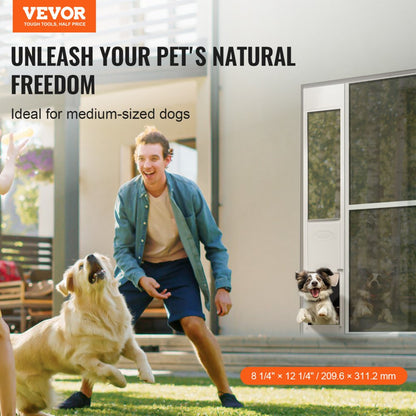 CWM03-M - Durable Dog Door for Sliding Glass, Adjustable 75 7/8" - 80 11/16"