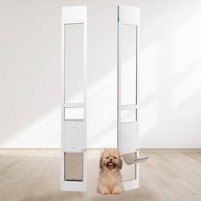 CWM03-M - Durable Dog Door for Sliding Glass, Adjustable 75 7/8" - 80 11/16"