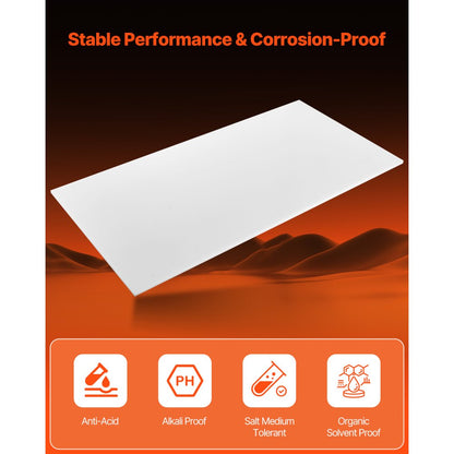 JT-HDPE-24*48 - 24x48" 1/2" Thick HDPE Plastic Sheet, High Strength
