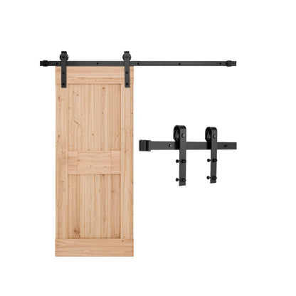 5FT-2D-5K-H - Heavy-Duty Sliding Barn Door Hardware Kit for Modern Spaces