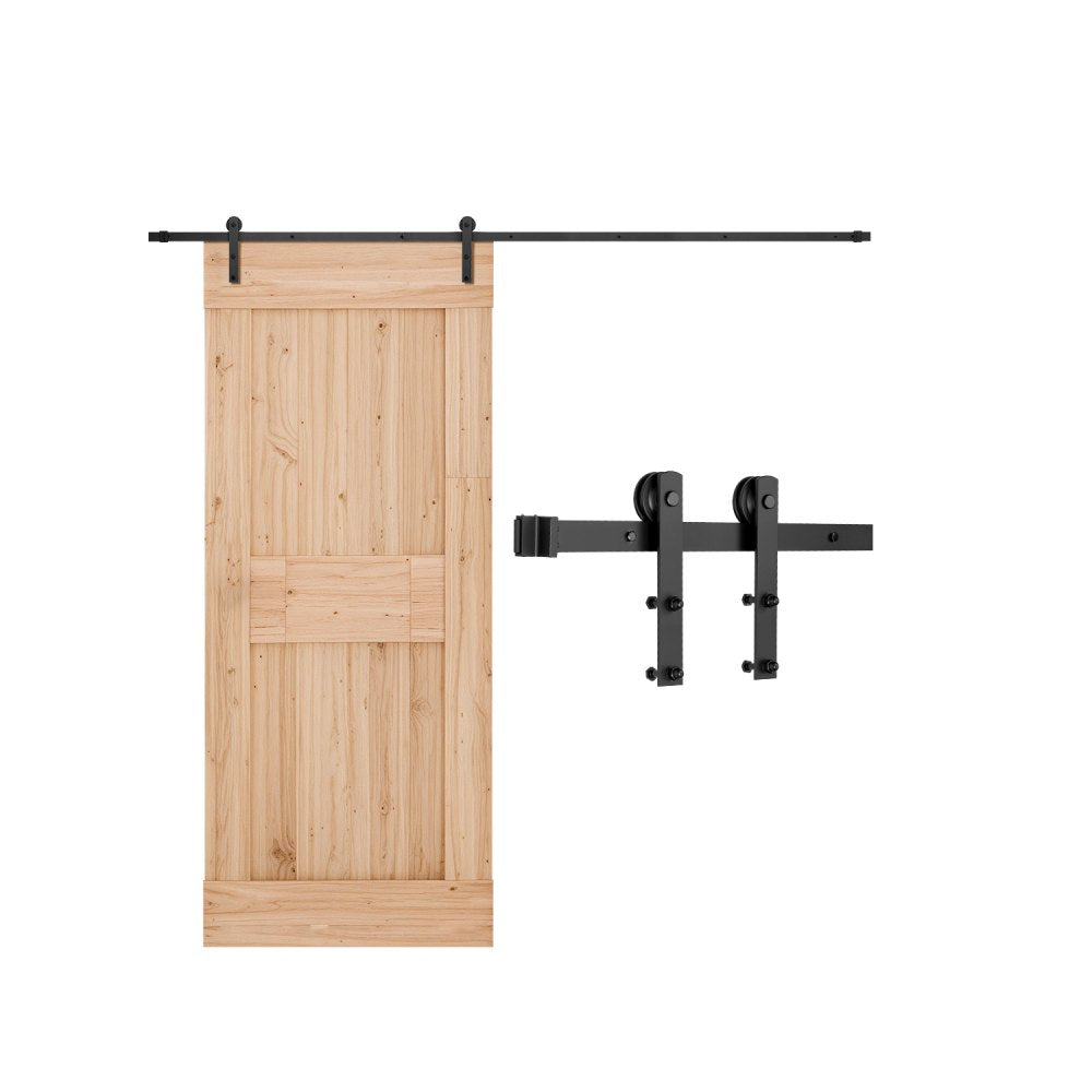 10FT-3D-7K-I - Durable Barn Door Hardware Kit with Steel Track, Easy Install