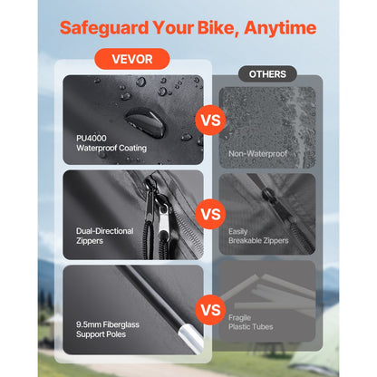 GXSKU1 - Waterproof Bike Storage Tent for 1-2 Bikes with Ventilation