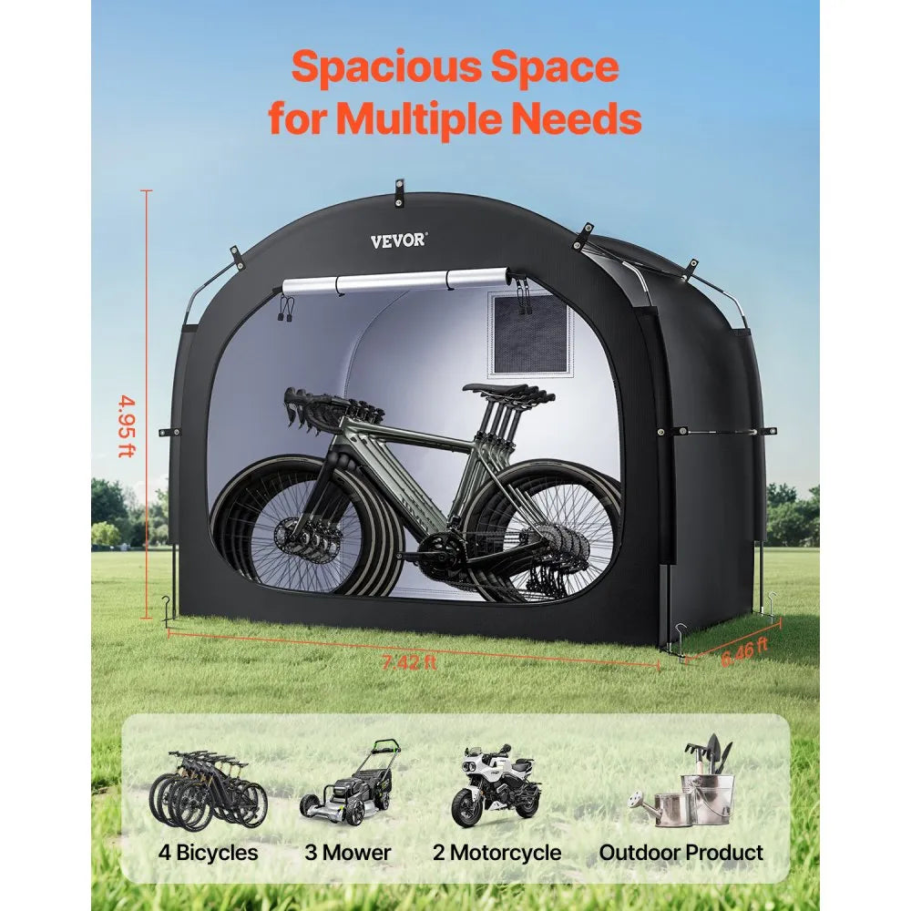 GXSKU3 - Spacious Waterproof Bike Tent for 4-5 Bikes, Easy Setup