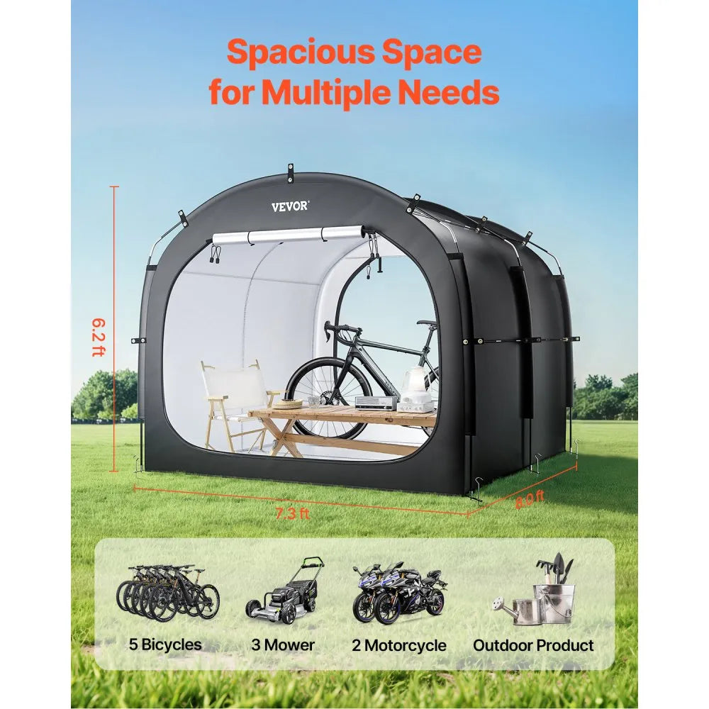 GXSKU4 - Durable Waterproof Bike Tent for 5 Bikes, Quick Setup