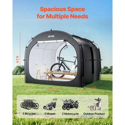 GXSKU4 - Durable Waterproof Bike Tent for 5 Bikes, Quick Setup