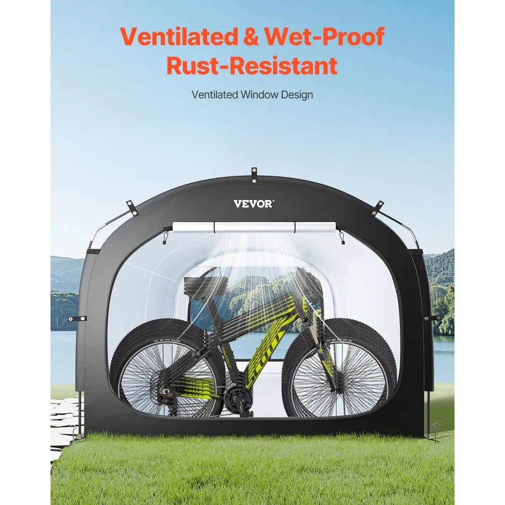 GXSKU4 - Durable Waterproof Bike Tent for 5 Bikes, Quick Setup