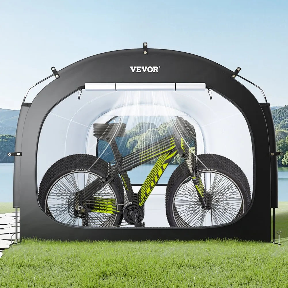 GXSKU4 - Durable Waterproof Bike Tent for 5 Bikes, Quick Setup