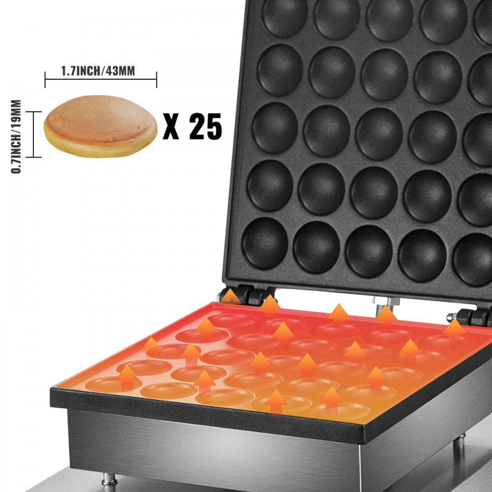 010127331524 - Compact 25-Pancer Mini Dutch Pancake Maker with Teflon Plates