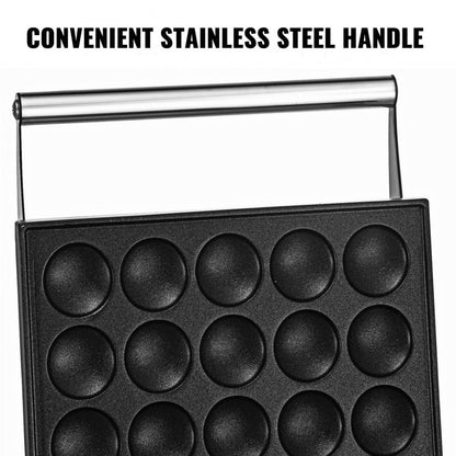 010127331524 - Compact 25-Pancer Mini Dutch Pancake Maker with Teflon Plates
