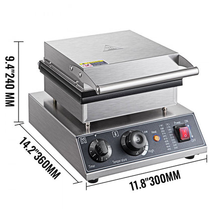 010127331524 - Compact 25-Pancer Mini Dutch Pancake Maker with Teflon Plates