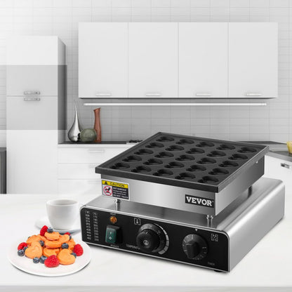 HT-2240B - Durable Heart-Shaped Poffertjes Maker with Adjustable Temperature