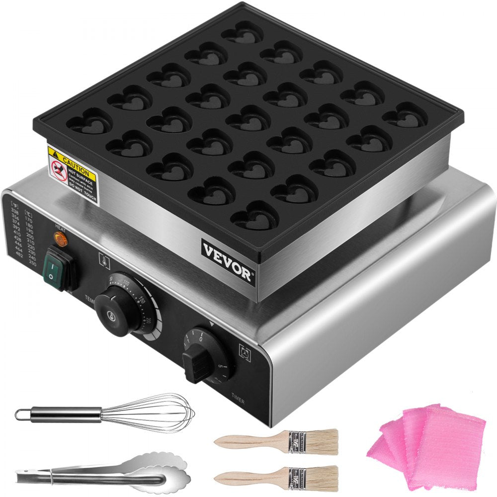 HT-2240B - Durable Heart-Shaped Poffertjes Maker with Adjustable Temperature