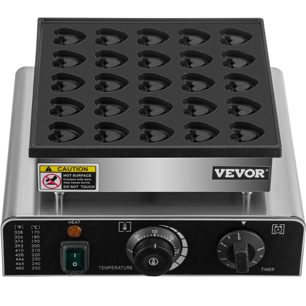 HT-2240B - Durable Heart-Shaped Poffertjes Maker with Adjustable Temperature